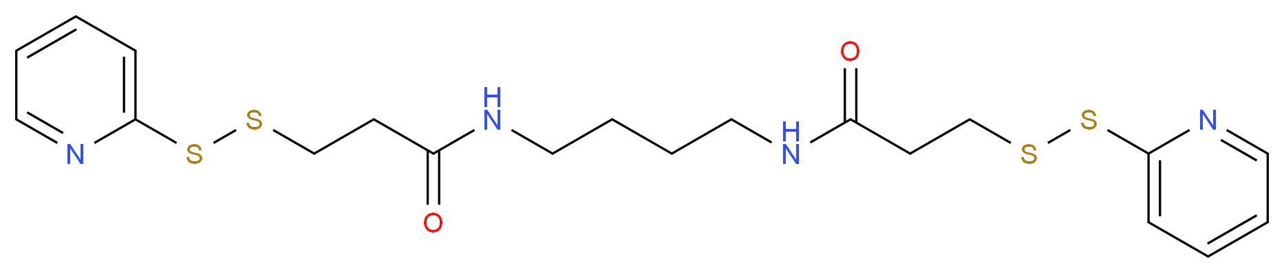 3-(pyridin-2-yldisulfanyl)-N-{4-[3-(pyridin-2-yldisulfanyl)propanamido]butyl}propanamide_分子结构_CAS_141647-62-3