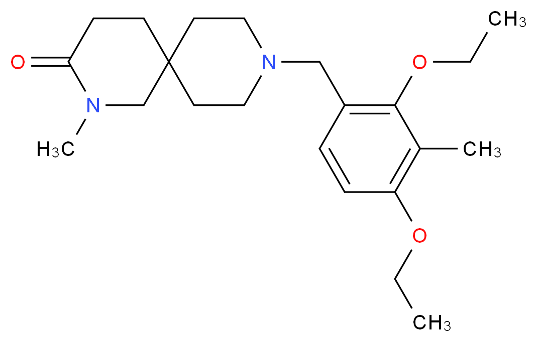 9-(2,4-diethoxy-3-methylbenzyl)-2-methyl-2,9-diazaspiro[5.5]undecan-3-one_分子结构_CAS_)