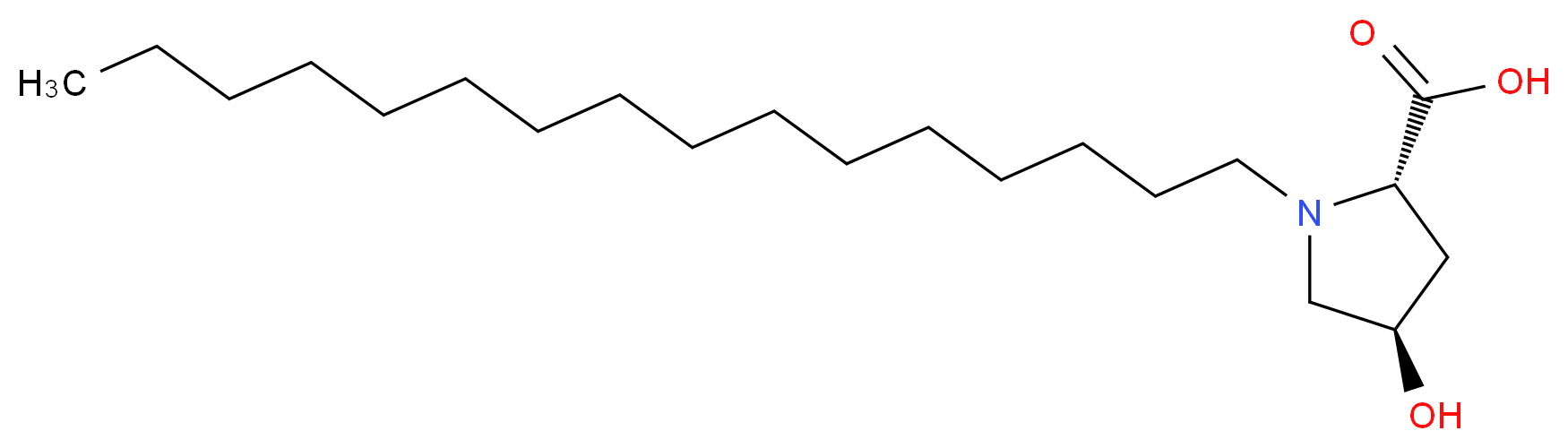 N-Hexadecyl-L-hydroxyproline_分子结构_CAS_76652-69-2)