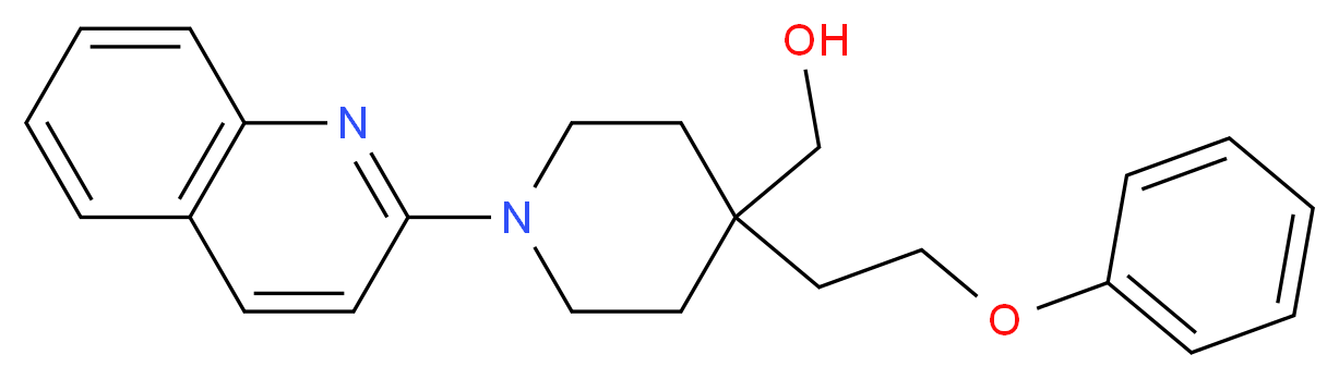 [4-(2-phenoxyethyl)-1-quinolin-2-ylpiperidin-4-yl]methanol_分子结构_CAS_)