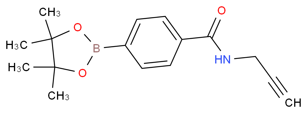 N-(prop-2-yn-1-yl)-4-(tetramethyl-1,3,2-dioxaborolan-2-yl)benzamide_分子结构_CAS_1218790-49-8