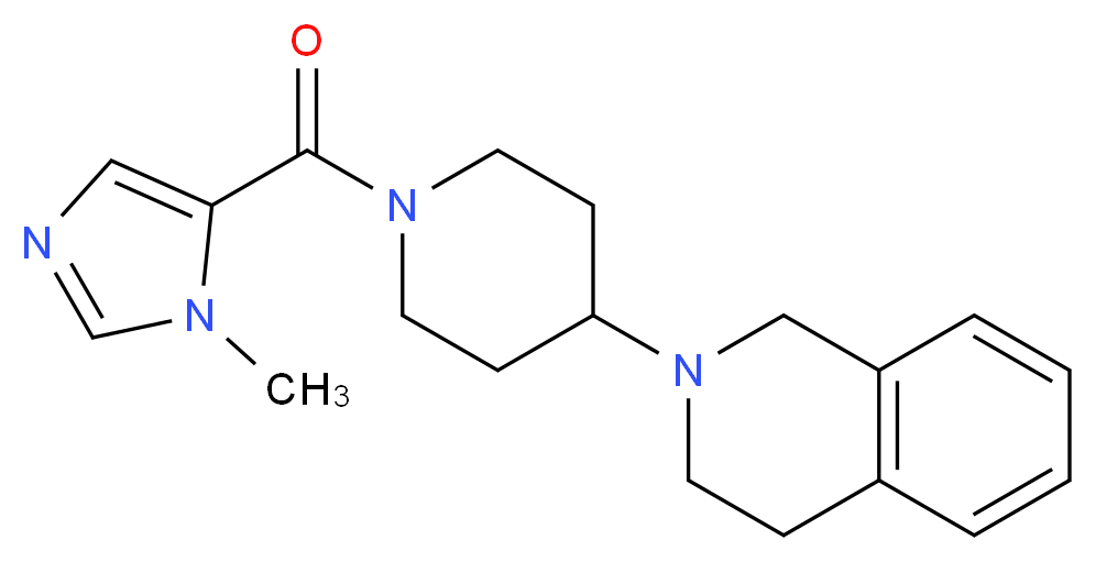 2-{1-[(1-methyl-1H-imidazol-5-yl)carbonyl]-4-piperidinyl}-1,2,3,4-tetrahydroisoquinoline_分子结构_CAS_)