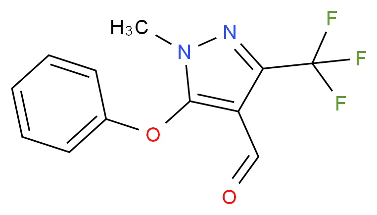 1-Methyl-5-phenoxy-3-(trifluoromethyl)-1H-pyrazole-4-carbaldehyde_分子结构_CAS_109925-42-0)