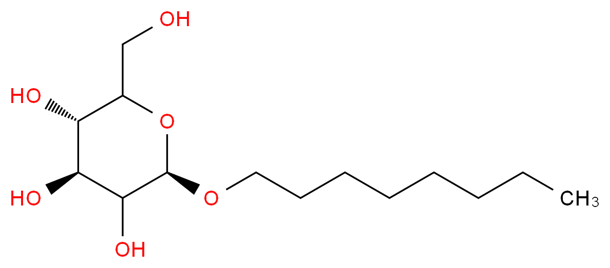 Octyl β-D-Glucopyranoside_分子结构_CAS_29836-26-8)