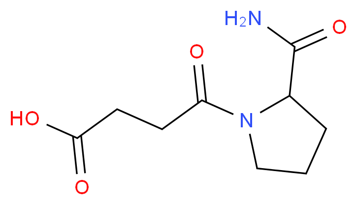 4-(2-Carbamoyl-pyrrolidin-1-yl)-4-oxo-butyric acid_分子结构_CAS_436811-12-0)