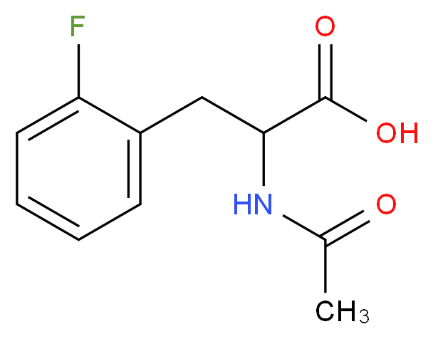 2-acetamido-3-(2-fluorophenyl)propanoic acid_分子结构_CAS_66574-84-3