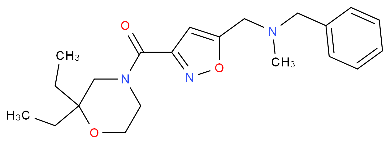 N-benzyl-1-{3-[(2,2-diethylmorpholin-4-yl)carbonyl]isoxazol-5-yl}-N-methylmethanamine_分子结构_CAS_)