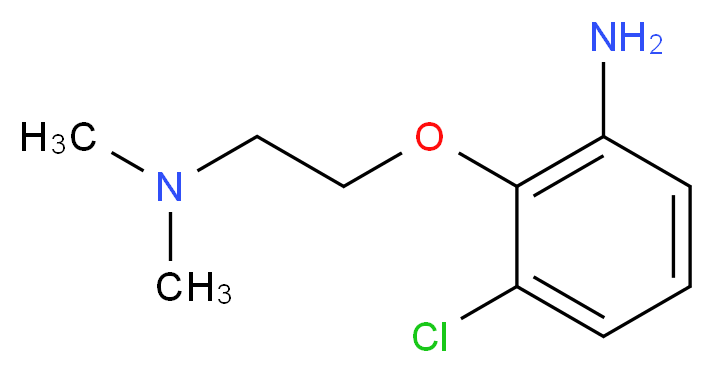 3-chloro-2-[2-(dimethylamino)ethoxy]aniline_分子结构_CAS_946714-48-3