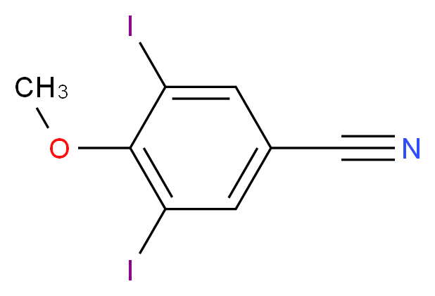 3,5-diiodo-4-methoxybenzonitrile_分子结构_CAS_3336-40-1