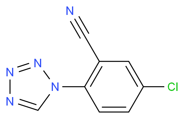 5-CHLORO-2-(1H-TETRAZOL-1-YL)BENZONITRILE_分子结构_CAS_449758-28-5)