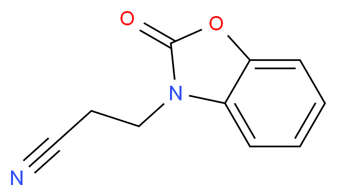 3-(2-oxo-2,3-dihydro-1,3-benzoxazol-3-yl)propanenitrile_分子结构_CAS_13610-55-4)