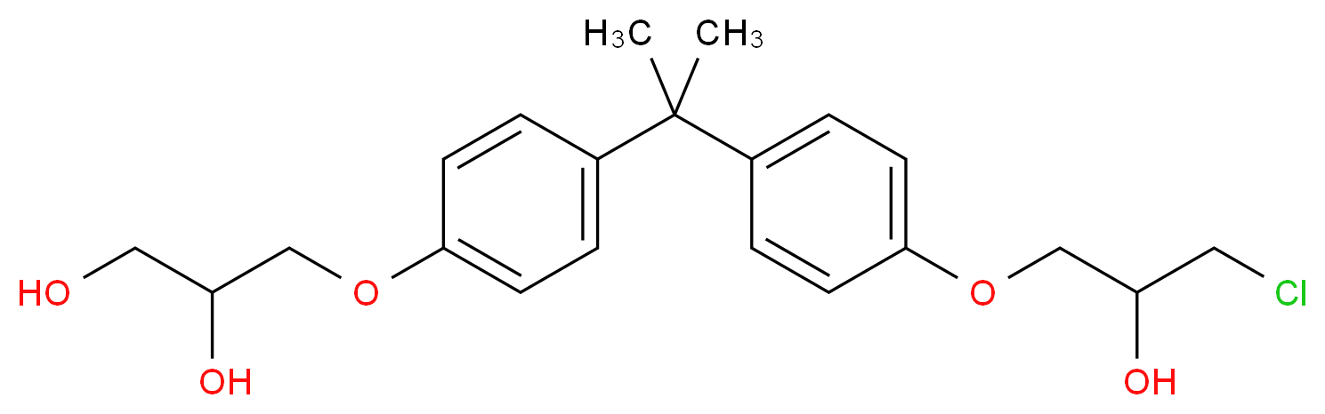 双酚 A (3-氯-2-羟丙基) (2,3-二羟基丙基)醚_分子结构_CAS_227947-06-0)