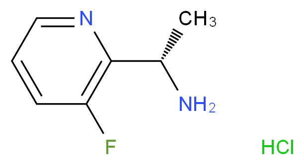 (S)-1-(3-Fluororopyridin-2-yl)ethylamine Hydrochloride_分子结构_CAS_1311254-90-6)