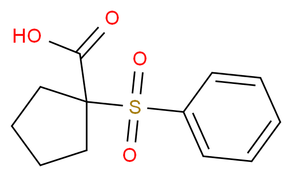 1-(benzenesulfonyl)cyclopentane-1-carboxylic acid_分子结构_CAS_134937-34-1