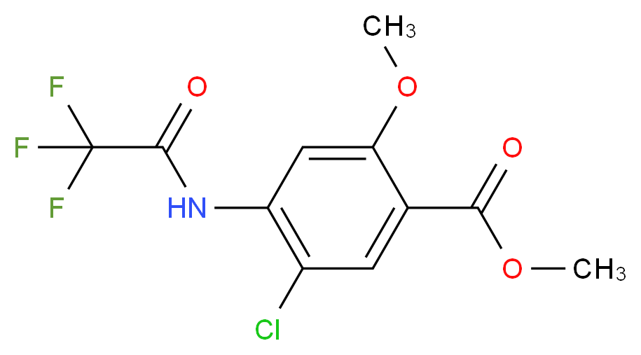 methyl 5-chloro-2-methoxy-4-(trifluoroacetamido)benzoate_分子结构_CAS_447438-06-4