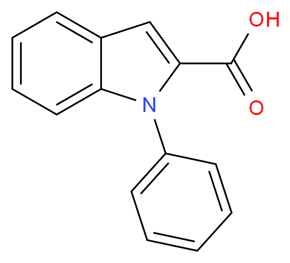 1-phenyl-1H-indole-2-carboxylic acid_分子结构_CAS_58386-33-7