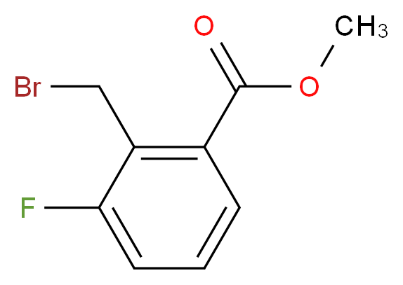 methyl 2-(bromomethyl)-3-fluorobenzoate_分子结构_CAS_142314-72-5