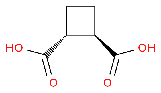 (1R,2R)-cyclobutane-1,2-dicarboxylic acid_分子结构_CAS_1124-13-6