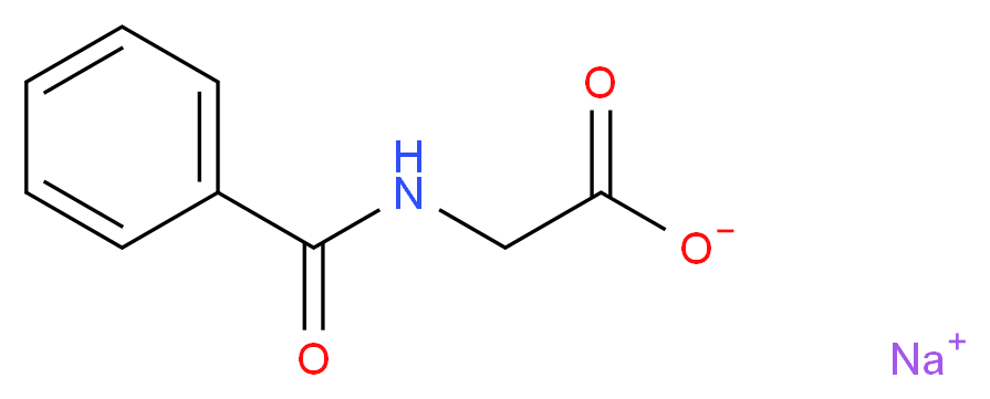 sodium 2-(phenylformamido)acetate_分子结构_CAS_532-94-5
