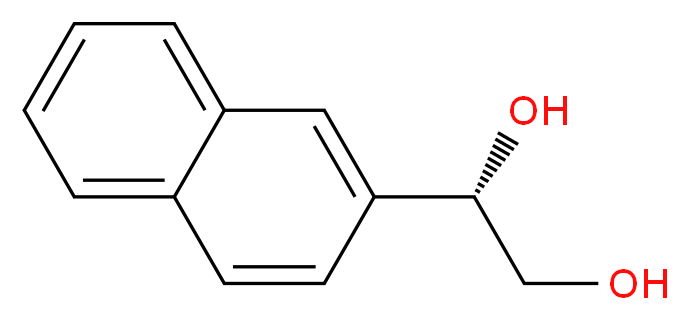 (S)-(+)-1-(2-萘基)-1,2-乙二醇_分子结构_CAS_43210-74-8)