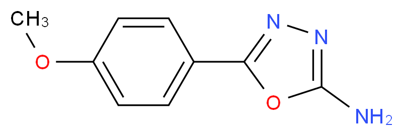 5-(4-methoxyphenyl)-1,3,4-oxadiazol-2-amine_分子结构_CAS_5711-61-5