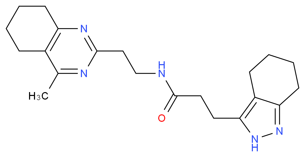 N-[2-(4-methyl-5,6,7,8-tetrahydroquinazolin-2-yl)ethyl]-3-(4,5,6,7-tetrahydro-2H-indazol-3-yl)propanamide_分子结构_CAS_)