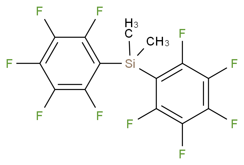 Bis(pentafluorophenyl)dimethylsilane_分子结构_CAS_10536-62-6)