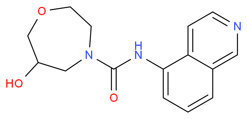 6-hydroxy-N-isoquinolin-5-yl-1,4-oxazepane-4-carboxamide_分子结构_CAS_)
