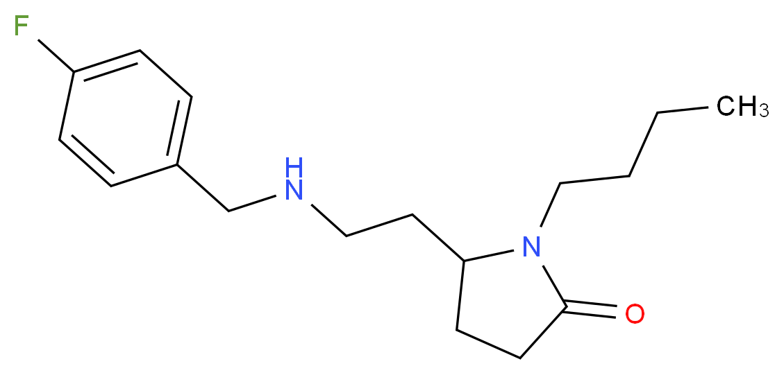 1-butyl-5-{2-[(4-fluorobenzyl)amino]ethyl}-2-pyrrolidinone_分子结构_CAS_)