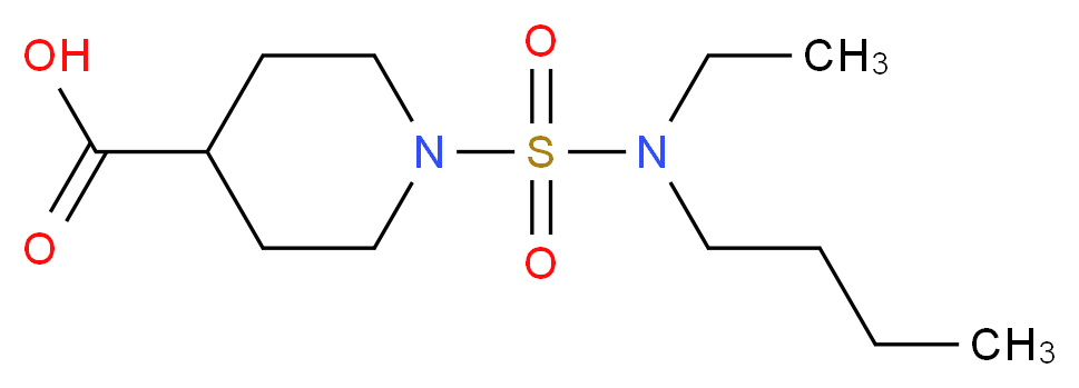 1-{[Butyl(ethyl)amino]sulfonyl}piperidine-4-carboxylic acid_分子结构_CAS_)
