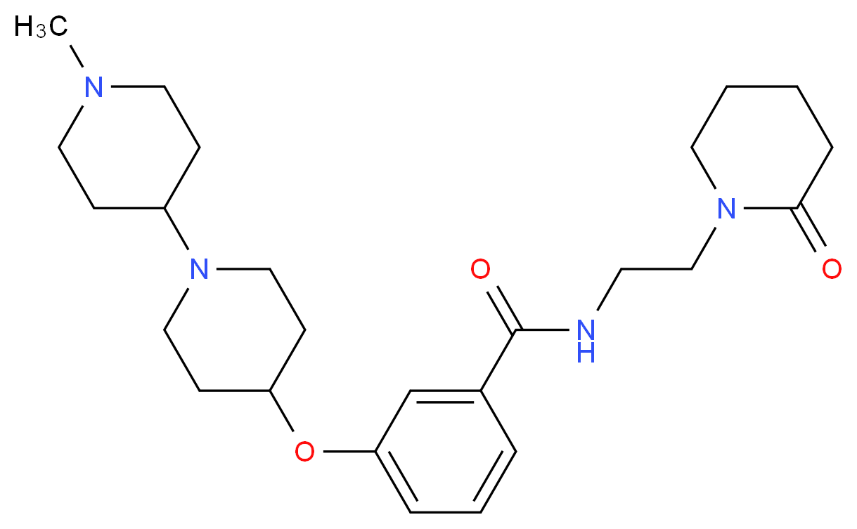 3-[(1'-methyl-1,4'-bipiperidin-4-yl)oxy]-N-[2-(2-oxo-1-piperidinyl)ethyl]benzamide_分子结构_CAS_)