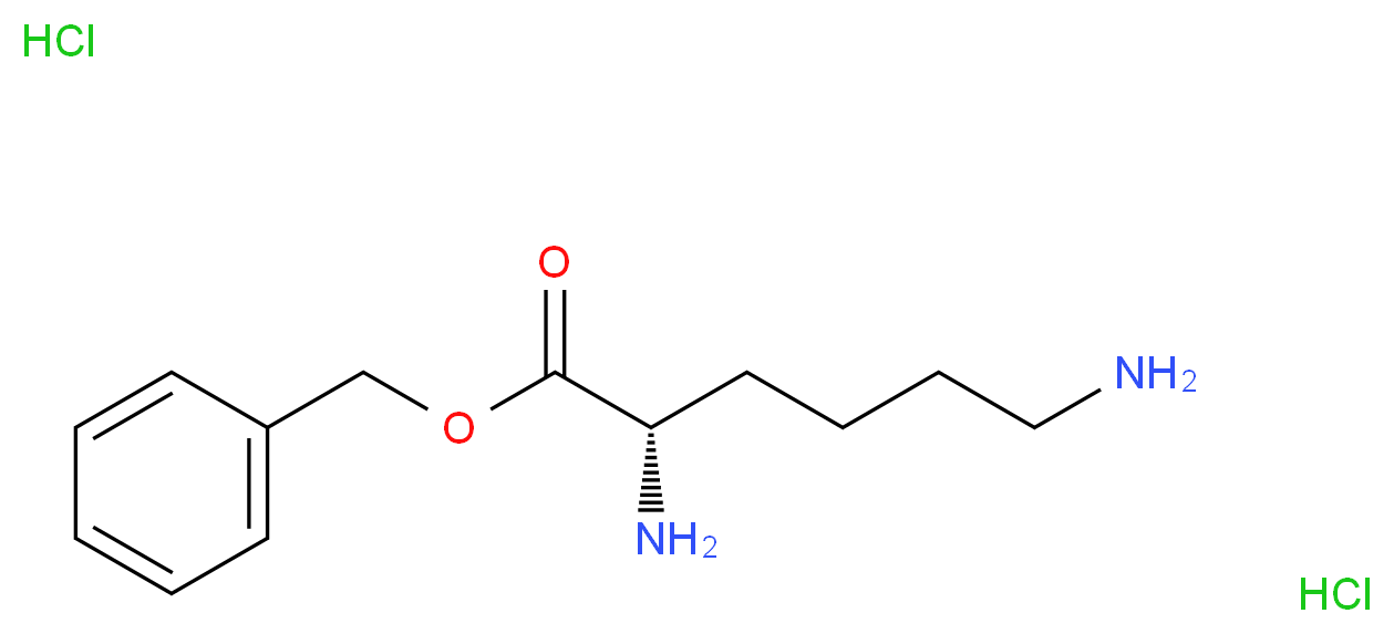 (S)-Benzyl 2,6-diaminohexanoate dihydrochloride_分子结构_CAS_16142-09-9)