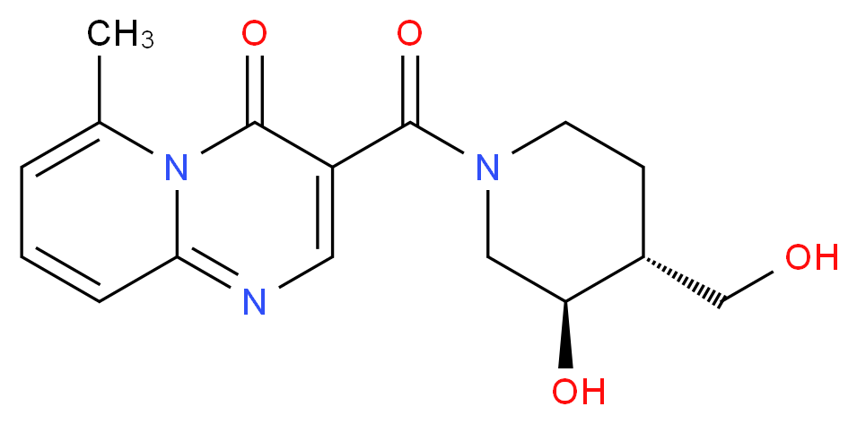 3-{[(3R*,4R*)-3-hydroxy-4-(hydroxymethyl)-1-piperidinyl]carbonyl}-6-methyl-4H-pyrido[1,2-a]pyrimidin-4-one_分子结构_CAS_)