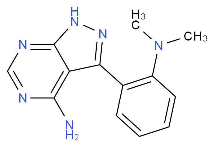 3-[2-(dimethylamino)phenyl]-1H-pyrazolo[3,4-d]pyrimidin-4-amine_分子结构_CAS_)