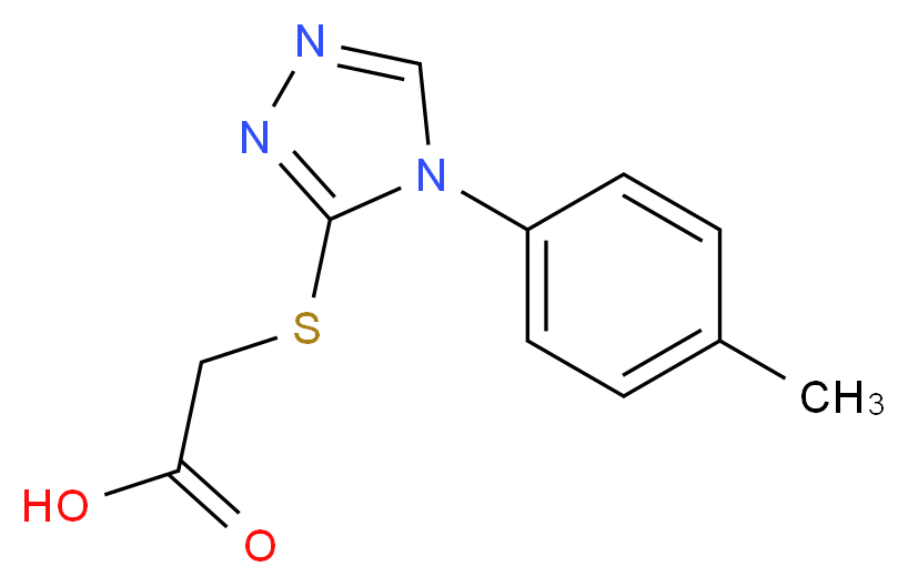 2-{[4-(4-methylphenyl)-4H-1,2,4-triazol-3-yl]sulfanyl}acetic acid_分子结构_CAS_66297-64-1