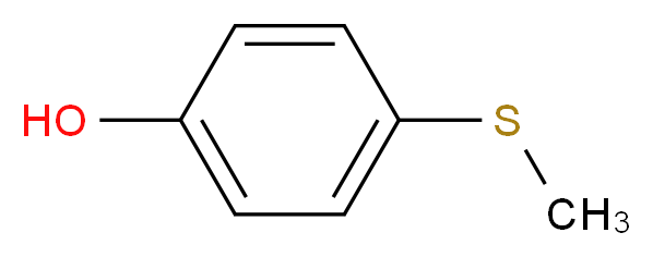 4-(Methylthio)phenol_分子结构_CAS_1073-72-9)