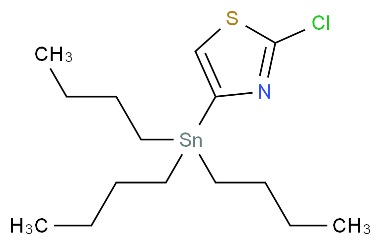 2-Chloro-4-(tributylstannyl)thiazole_分子结构_CAS_1245816-11-8)