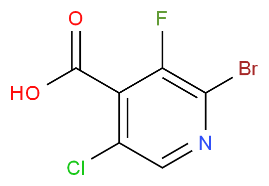 2-bromo-5-chloro-3-fluoropyridine-4-carboxylic acid_分子结构_CAS_514798-01-7