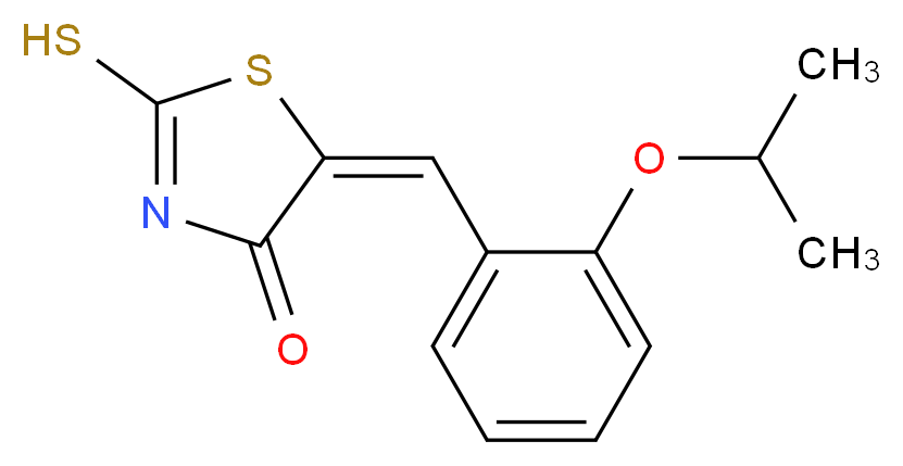 (5E)-5-(2-Isopropoxybenzylidene)-2-mercapto-1,3-thiazol-4(5H)-one_分子结构_CAS_352540-00-2)