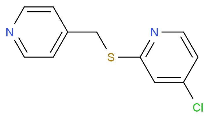 4-chloro-2-{[(pyridin-4-yl)methyl]sulfanyl}pyridine_分子结构_CAS_1346707-84-3