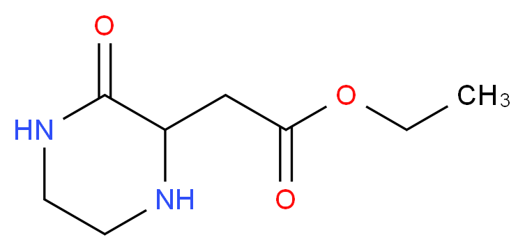 Ethyl 3-oxopiperazin-2-ylacetate_分子结构_CAS_33422-35-4)