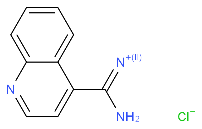 AMINO(QUINOLIN-4-YL)METHANIMINIUM CHLORIDE_分子结构_CAS_59551-04-1)