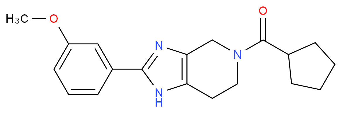 5-(cyclopentylcarbonyl)-2-(3-methoxyphenyl)-4,5,6,7-tetrahydro-1H-imidazo[4,5-c]pyridine_分子结构_CAS_)