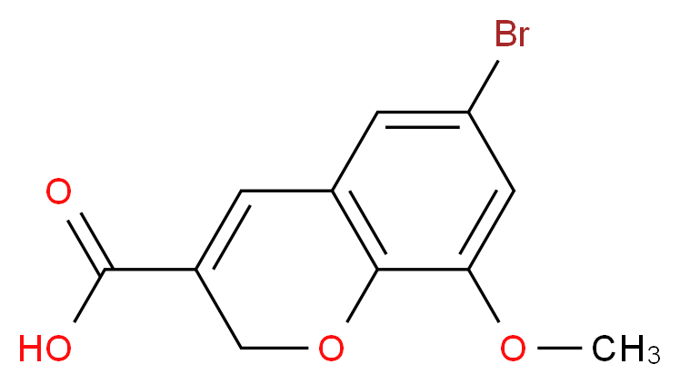 6-bromo-8-methoxy-2H-chromene-3-carboxylic acid_分子结构_CAS_885271-13-6