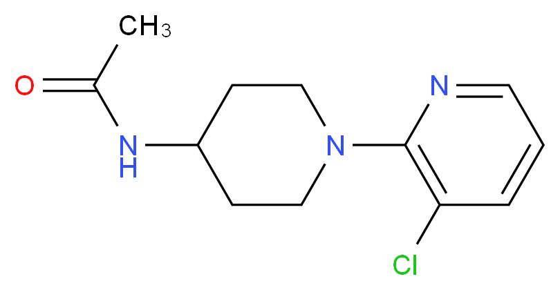 N-[1-(3-chloropyridin-2-yl)piperidin-4-yl]acetamide_分子结构_CAS_77145-34-7