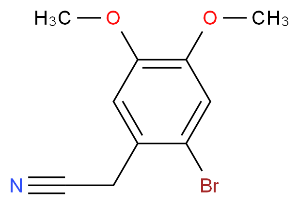 2-Bromo-4,5-dimethoxyphenylacetonitrile_分子结构_CAS_51655-39-1)