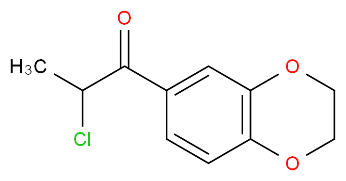 2-Chloro-1-(2,3-dihydro-benzo[1,4]dioxin-6-yl)-propan-1-one_分子结构_CAS_)