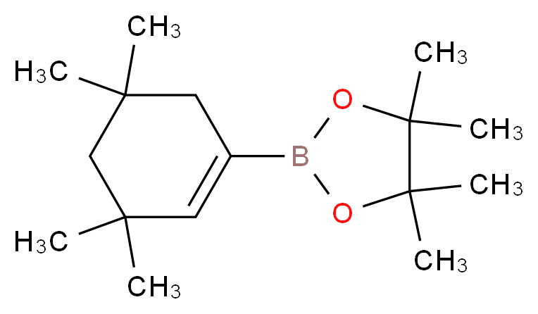 4,4,5,5-Tetramethyl-2-(3,3,5,5-tetramethyl-1-cyclohexen-1-yl)-1,3,2-dioxaborolane_分子结构_CAS_859217-85-9)