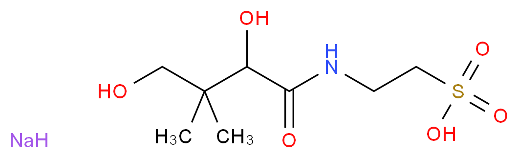 DL-泛磺酸 钠盐_分子结构_CAS_74525-23-8)