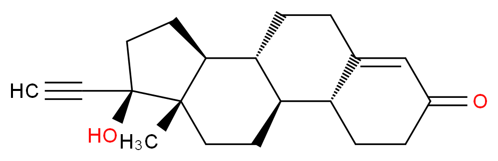 (8R,9S,10R,13S,14S,17R)-17-ethynyl-17-hydroxy-13-methyl-6,7,8,9,10,11,12,13,14,15,16,17-dodecahydro-1H-cyclopenta[a]phenanthren-3(2H)-one_分子结构_CAS_)